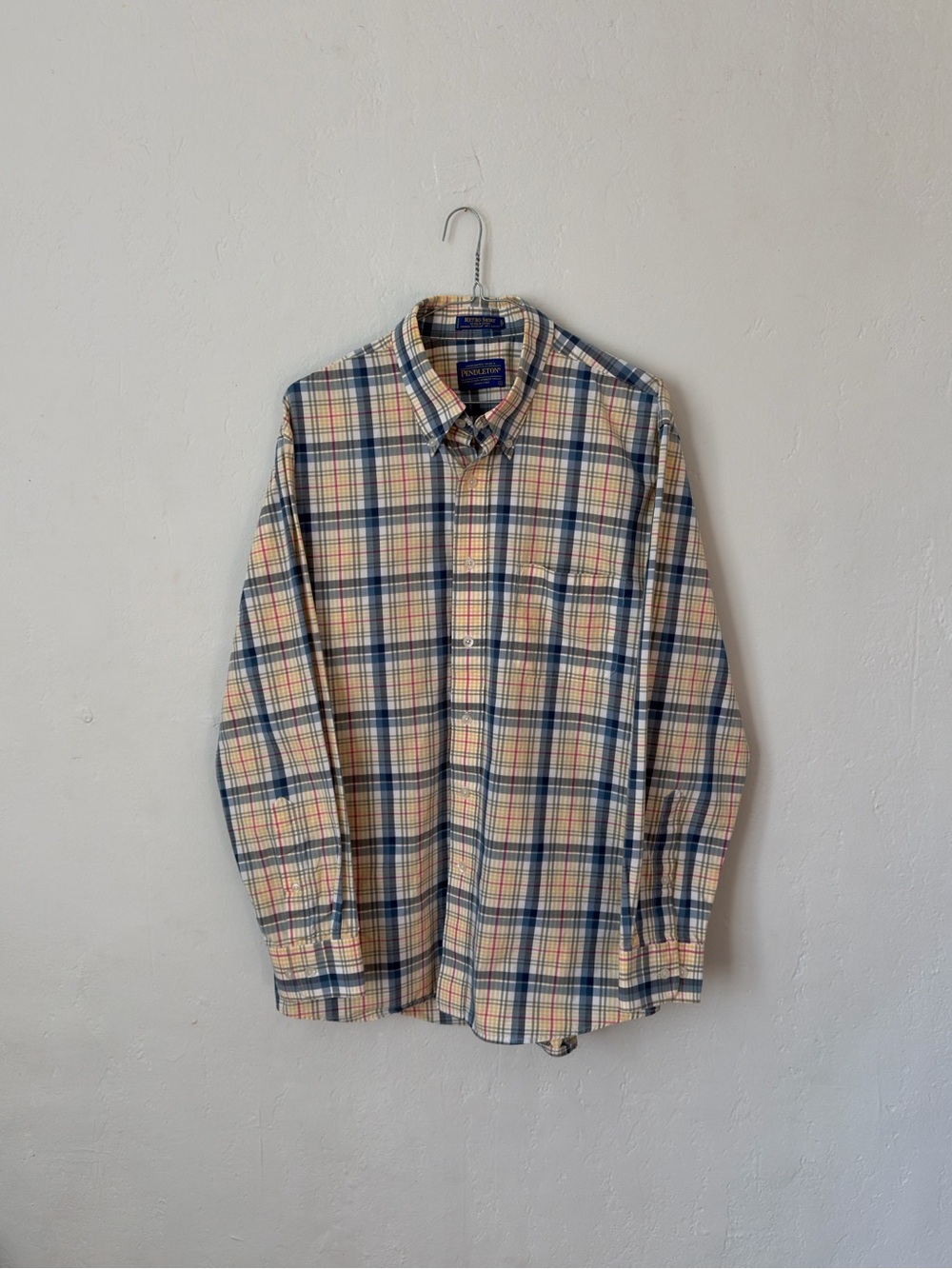 Pendleton Metro Shirt Multi Color Madras Plaid Oxford Men’s Large